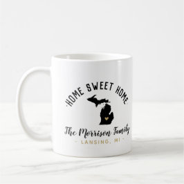 Michigan Zuhause Sweet Zuhause Family Monogram Tas Kaffeetasse
