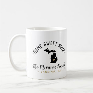 Michigan Zuhause Sweet Zuhause Family Monogram Tas Kaffeetasse