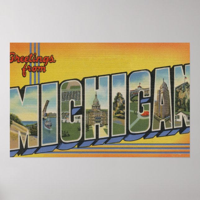 MichiganLarge Letter ScenesMichigan Poster (Vorne)