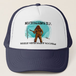 Michigans U.P. ~, wo Yetis Yoopers - Hüte Truckerkappe