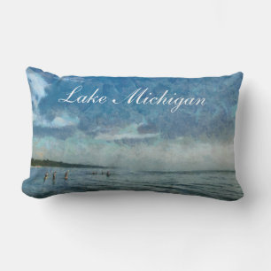 Michigansee-Badegast-Wurfs-Kissen Lendenkissen