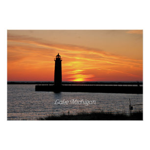 Michigansee-Leuchtturm Poster