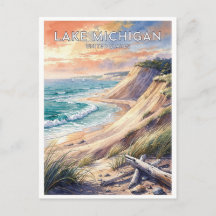 Michigansee-Reise im Vintage-Stil