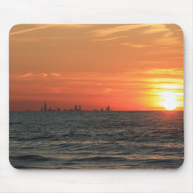 Michigansee-Sonnenuntergang 1 Mousepad (Vorne)