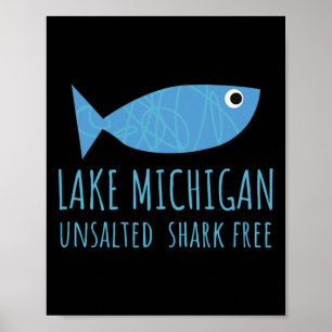 Michigansee Ungesalzener Hai Freie Große Seen Fisc Poster
