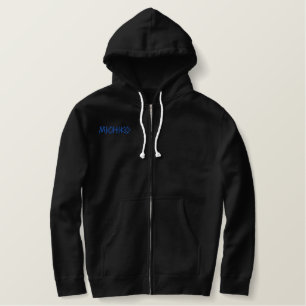 Michiko Name mit japanischer Bedeutung schwarz Bestickter Hoodie