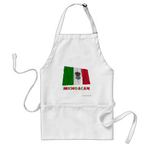 Michoacán, das nicht offizielle Flagge wellenarti Schürze