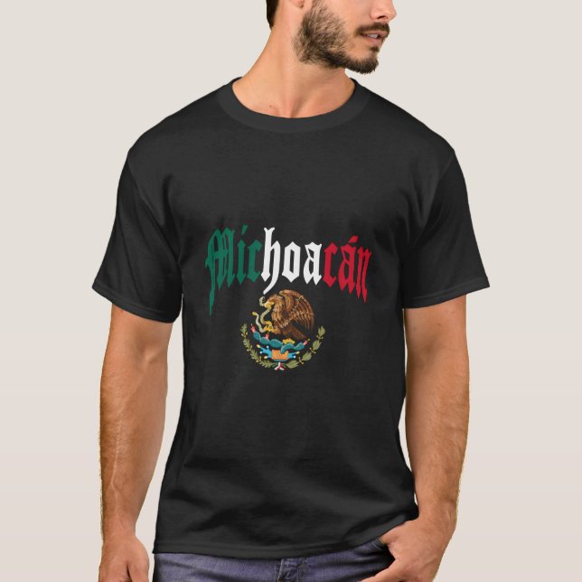 Michoacan Mexico Mexican Flag Estado T-Shirt (Vorderseite)