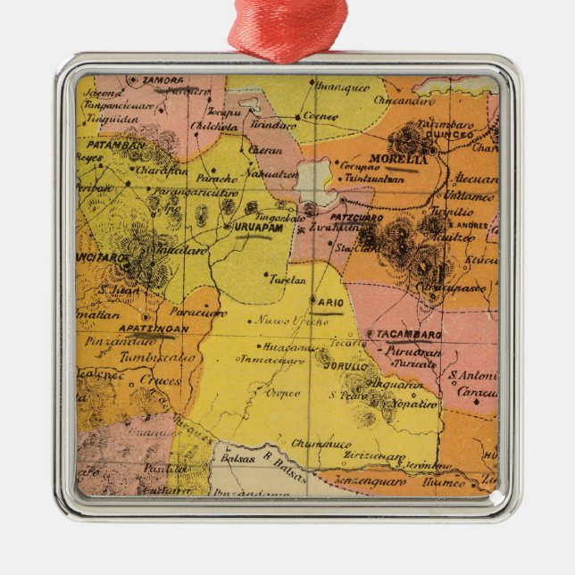 Michoacan, Mexiko Silbernes Ornament (Vorne)