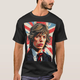 Mick Jagger Rolling Stones vor einer Gewerkschaft  T-Shirt