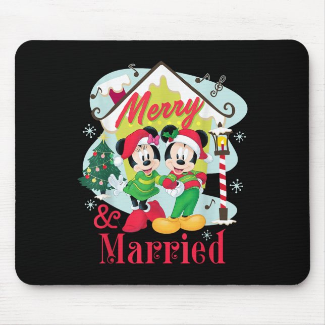 Mickey &amp; Minnie Merry &amp; Married Christmas  Mousepad (Vorne)