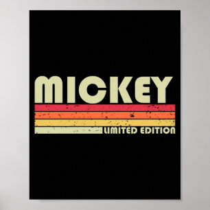 Mickey-Geschenkname personalisiert lustig retro vi Poster