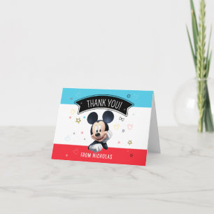 Mickey Maus Geburtstags-Faltkarte zum Dankeschön Dankeskarte