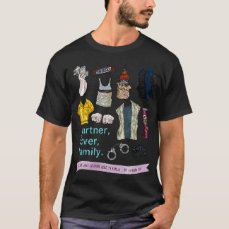 Mickey Milkovich Dinge Flatlay - Farbe T-Shirt