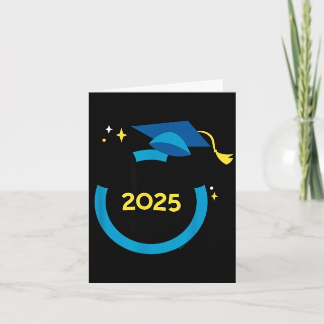 Mickey mouse blue graduation cap class of 2025  karte (Vorderseite)