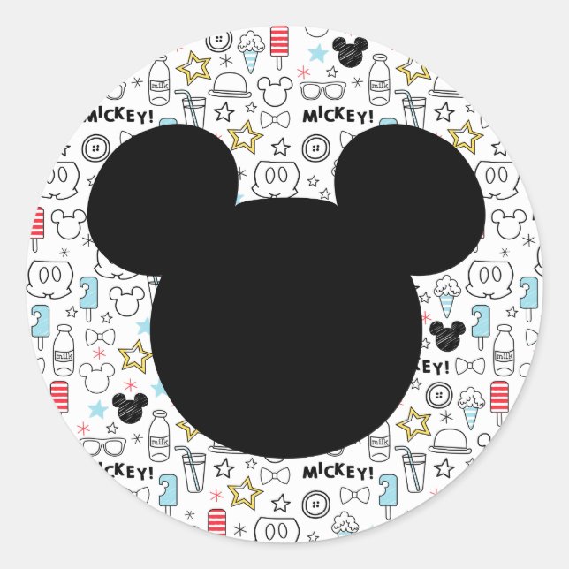 Mickey Mouse Fun Birthday  Round sticker (Devant)