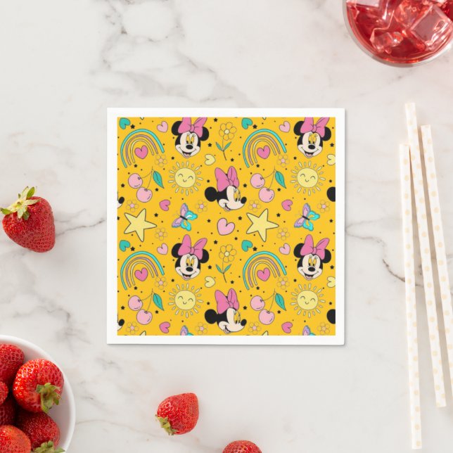Mickey Mouse Polka Dot  orange Baby Shower Serviette (Beispiel)