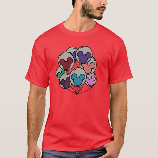 Mickey Park Ballons Mädchen T-Shirt (Vorderseite)