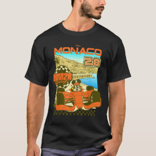 Mickey und Freunde Monaco 28 Rennposter T-Shirt
