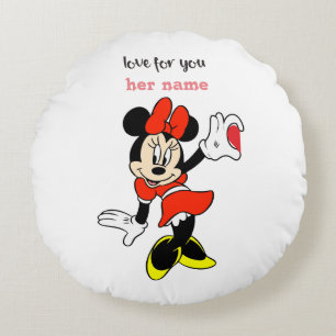 Mickey und Mini-Maus-Kissen Rundes Kissen