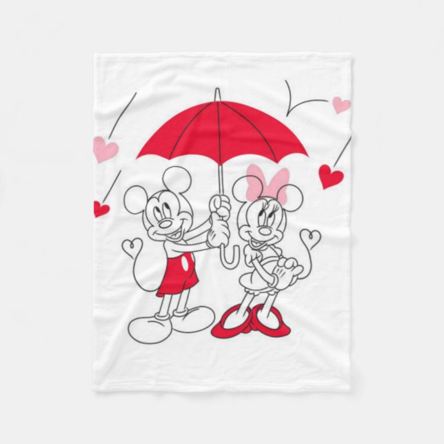 Mickey und Minnie Fleecedecke (Vorderseite)