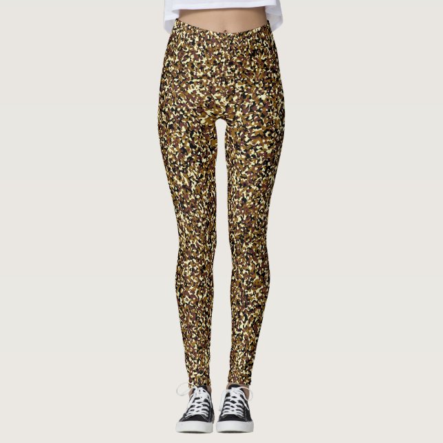 Micro Brown Motif Camo Leggings (Devant)
