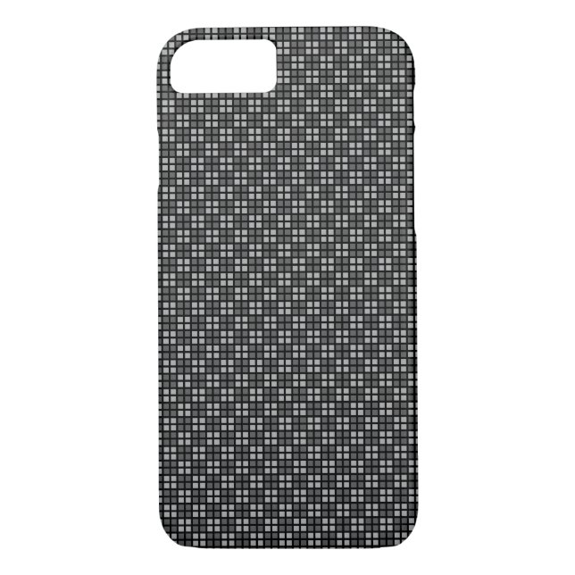 Micro Checkered Black iPhone Protector Case-Mate iPhone Hülle (Rückseite)