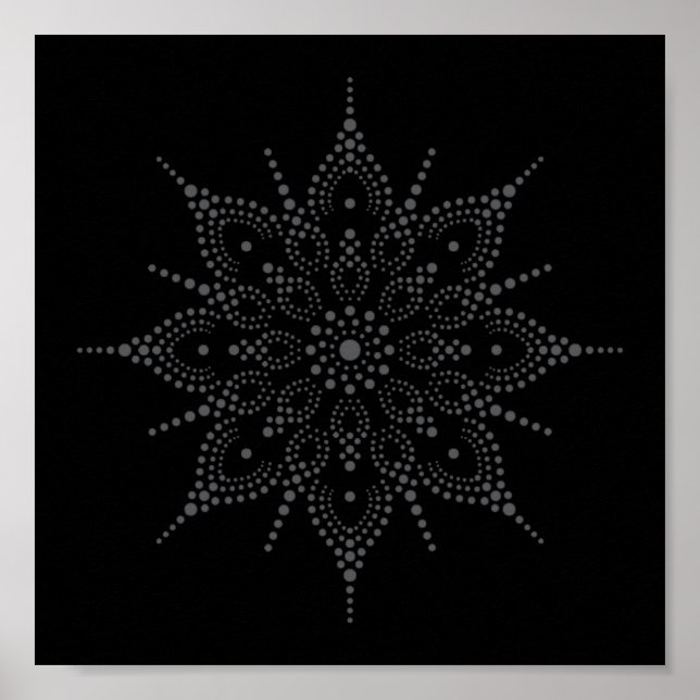 Micro-Dot Mandala Template Poster (Vorne)