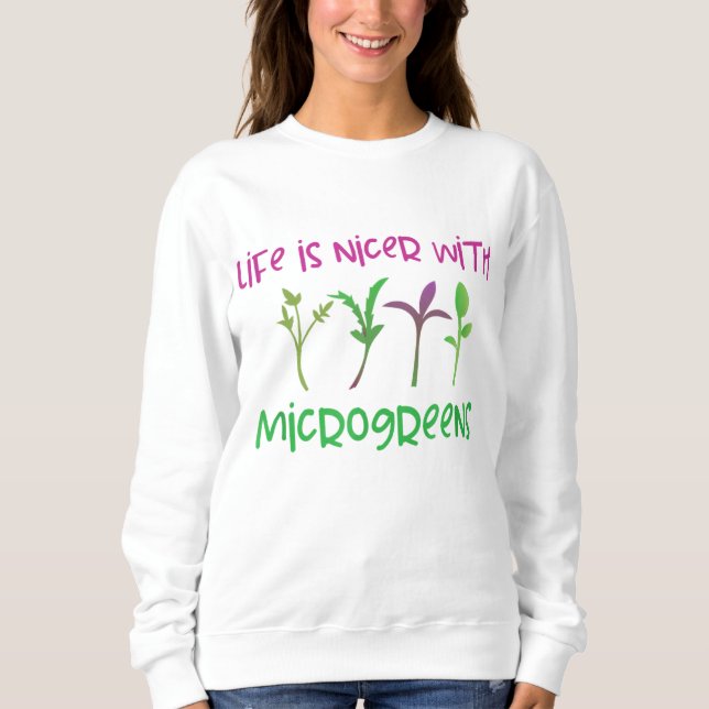 Micro Grüntöne Grower Super Foods Lover Urban Gard Sweatshirt (Vorderseite)