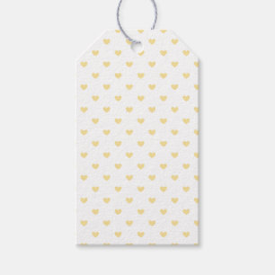 Micro Hearts Canary Gelb - Weiß Geschenkanhänger
