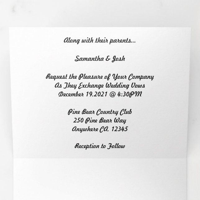 Micro mariage + Enregistrer le triple combiné de d (Intérieur en premier)