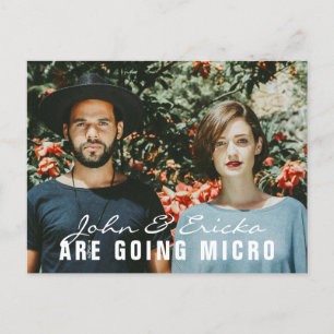 Micro Mariage photo moderne Faire-part réduit