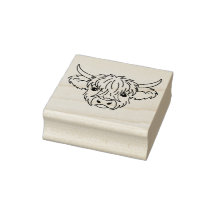 Micro Mini Highland Cow Stamp