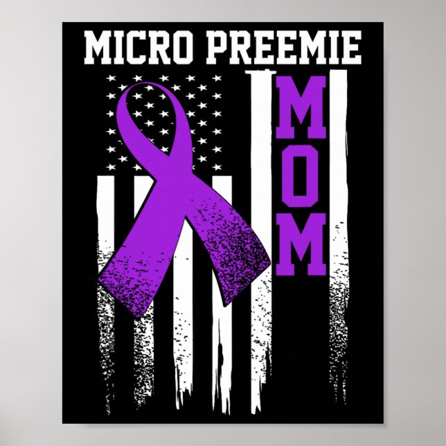 Micro Preemie Nicu Junge Mutter Gesunde Frühgeburt Poster (Vorne)