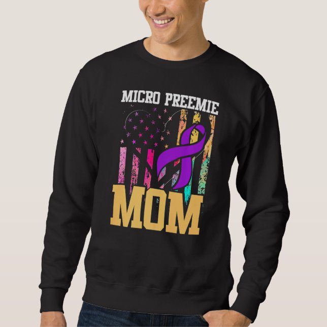 Micro Preemie NICU Junge Mutter Inspiriere Frühgeb Sweatshirt (Vorderseite)