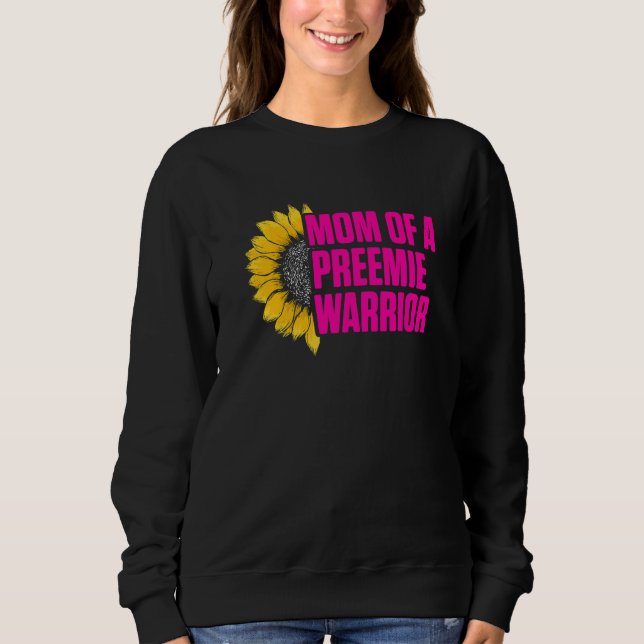 Micro Preemie Nicu Junge Mutter Sonnenblumen Frühb Sweatshirt (Vorderseite)