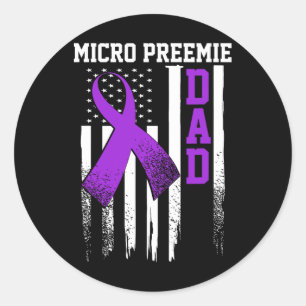 Micro Preemie Nicu New Dad Gesunde Frühgeburt Runder Aufkleber