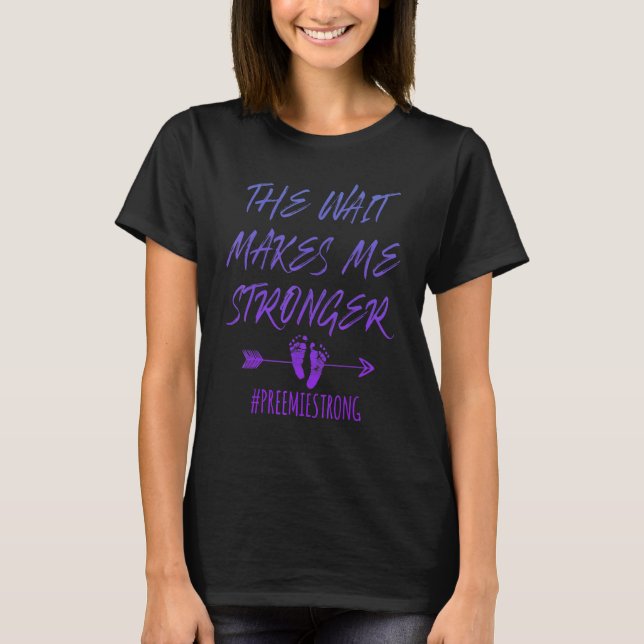 Micro Preemie NICU New Mom Dad Stronger Premature  T-Shirt (Vorderseite)