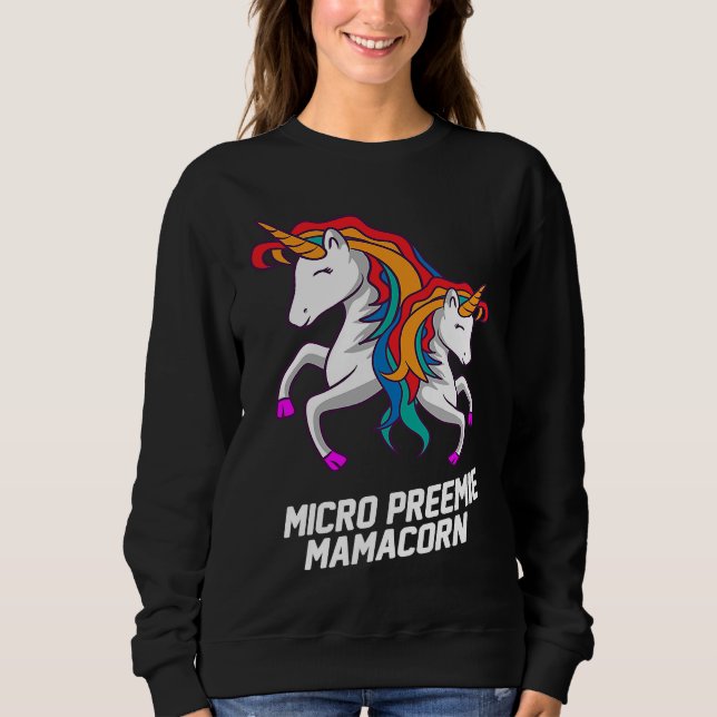Micro Preemie NICU New Mom Unicorn Premature Birth Sweatshirt (Vorderseite)