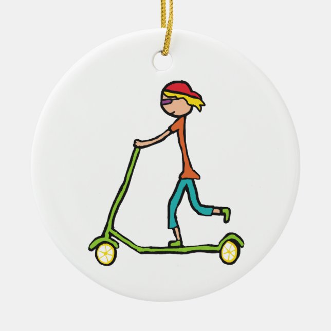 Micro Scooter Keramik Ornament (Vorne)