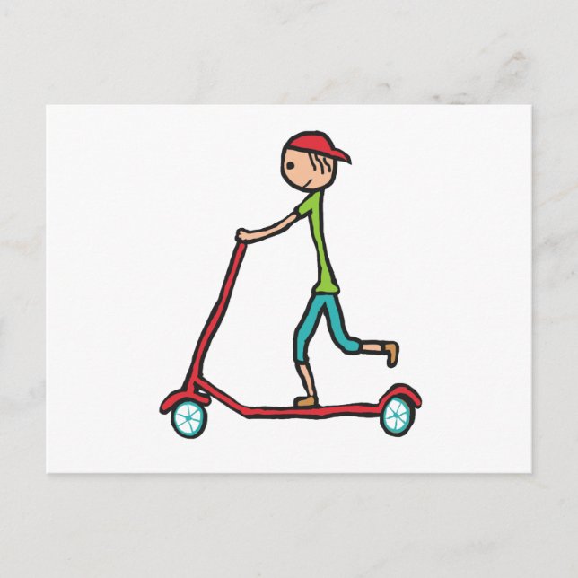 Micro Scooter Postkarte (Vorderseite)