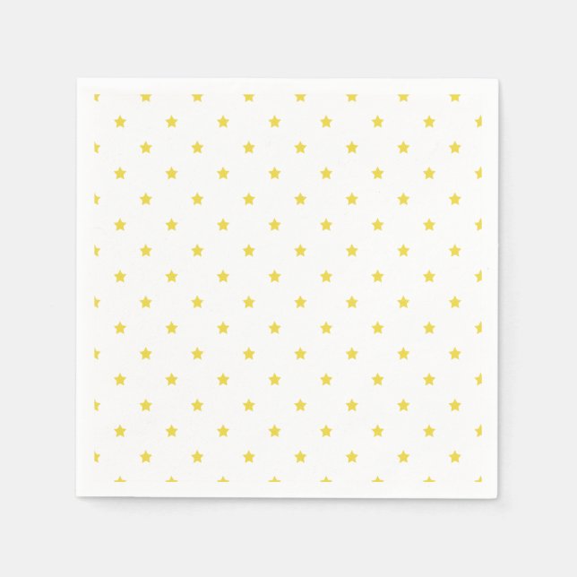 Micro Stars Golden Yellow - White Serviette (Vorderseite)
