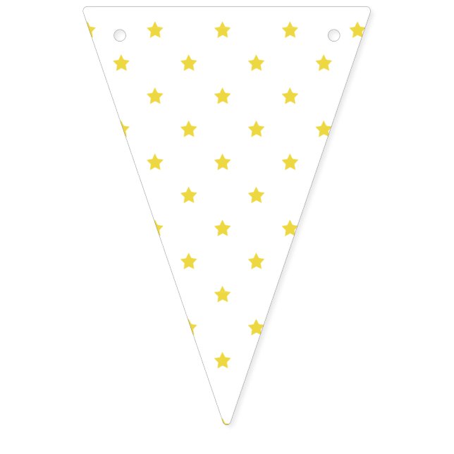 Micro Stars Golden Yellow - White Wimpelkette (Erste Fahne)