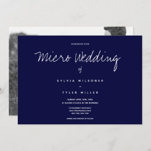 Micro Wedding Foto Dark Blue Horizontal Wedding