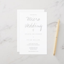 Micro Wedding White Gray Typografie
