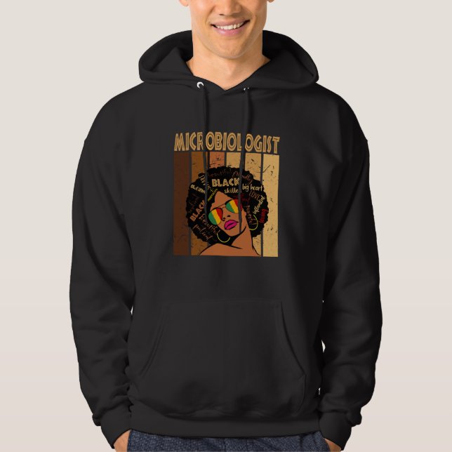 Microbiologist Afro African American Black History Hoodie (Vorderseite)