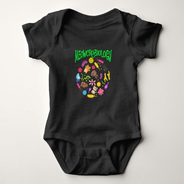 Microbiology Cat Lover Scientist Niedlich Kitten Baby Strampler (Vorderseite)