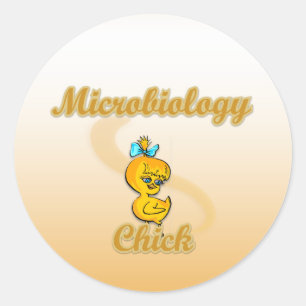 Microbiology Chick Runder Aufkleber