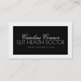 Microbiota Research Scientist Schwarz-weiß Bold Visitenkarte