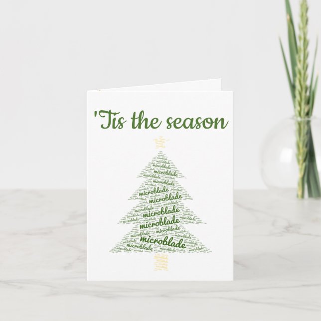 Microblade/brow artist Holiday card Feiertagskarte (Vorderseite)